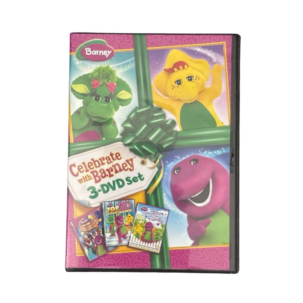Celebrate With Barney 3-DVD Set Top 20 Countdown We Love Our Family Celebrating
